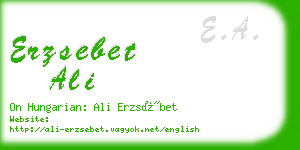 erzsebet ali business card